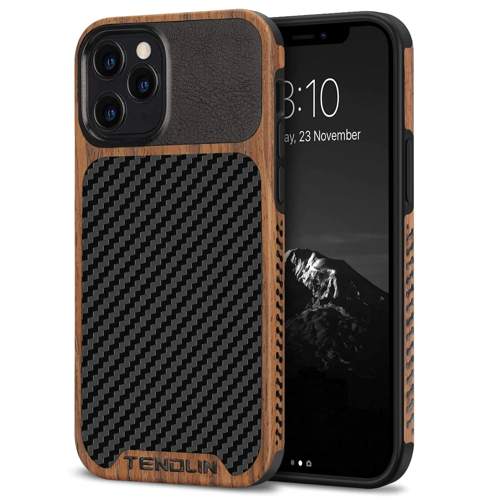 Hybrid Wood & Carbon iPhone 12/12 Pro Case