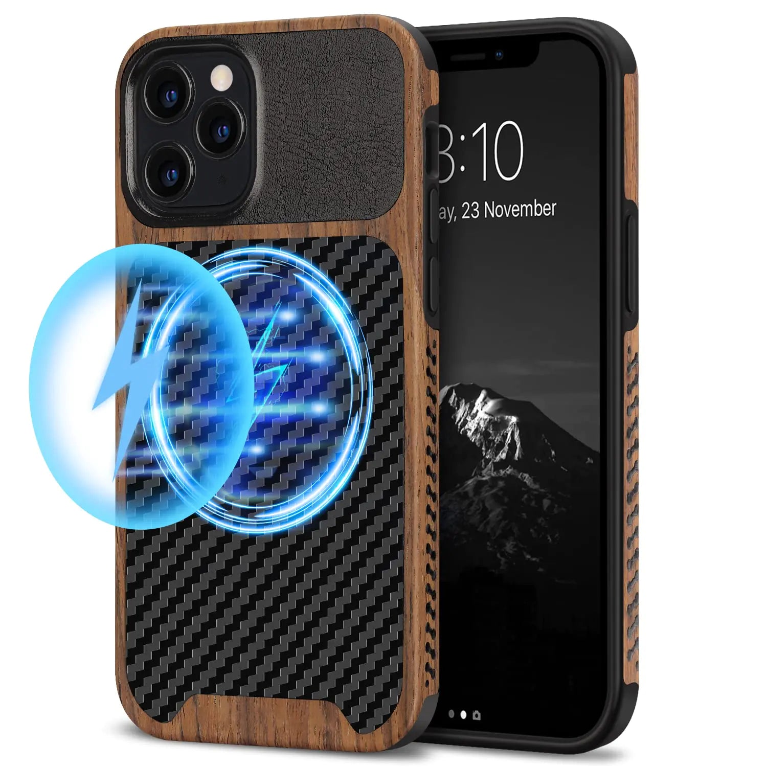 Hybrid Wood & Carbon iPhone 12/12 Pro Case